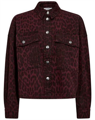 Leo CC Denim Crop Skjorte - Winered